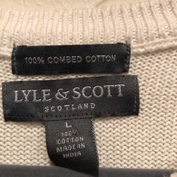 Lyle & Scott Scotland 100% combed cotton sweater. Size L - Picture 2 of 6